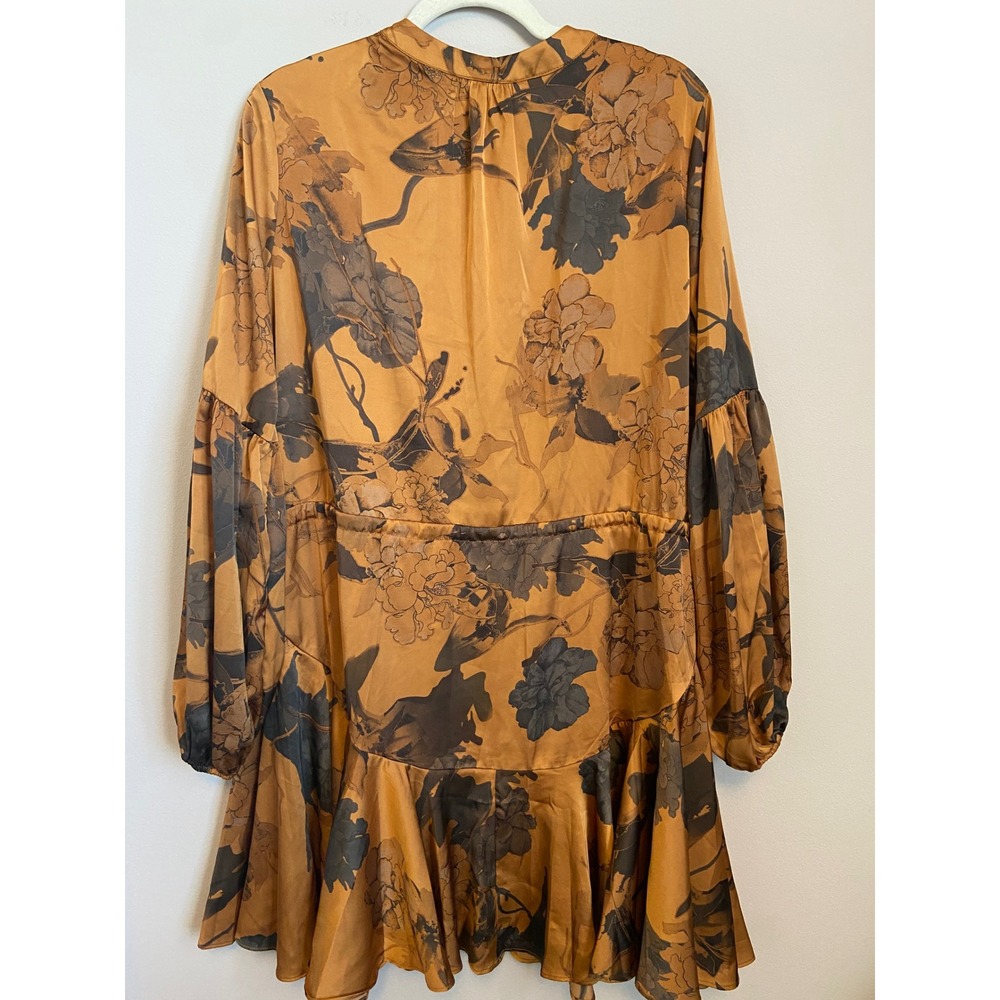 Baltic Born Floral Long Sleeve Dress - Mustard and Black - Picture 8 of 10